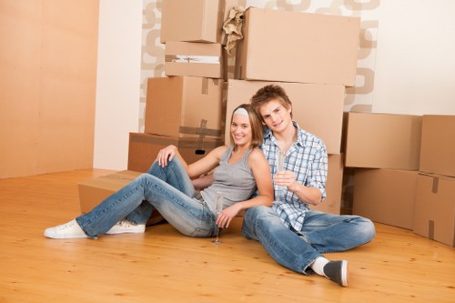 Removal team helping with a residential move in South Kensington