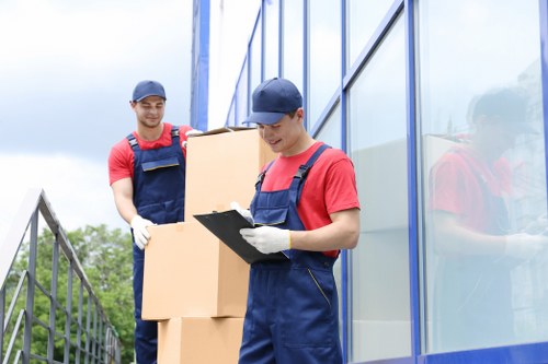 Removal team helping with a residential move in South Kensington