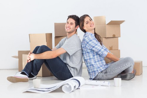 Packing and moving office furniture in a South Kensington business relocation