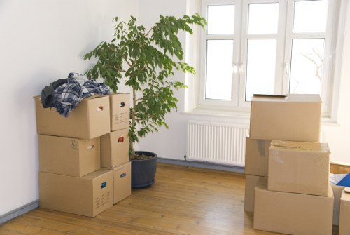 Careful handling of furniture and boxes during a South Kensington house move