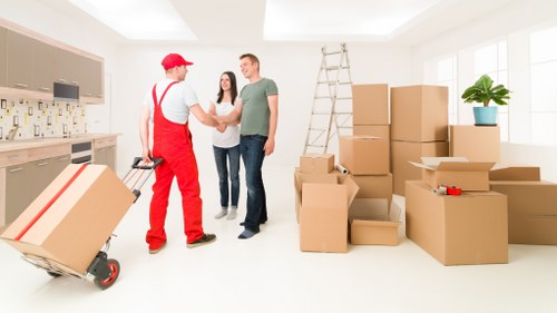 Careful loading of household items for a South Kensington relocation