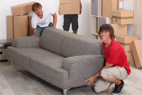 Commercial office furniture pick-up in Southkensington with desks and chairs