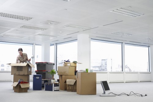 Professional movers handling access challenges in a South Kensington street