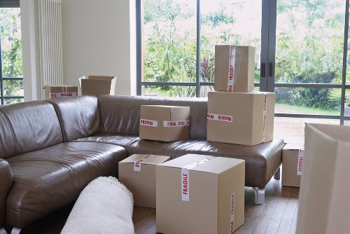 Loading office items for transport during a Southkensington relocation