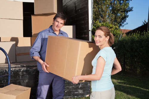 Checklist and packed belongings prepared for moving day