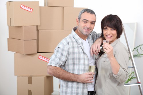 Careful loading and unloading during a Southkensington house move